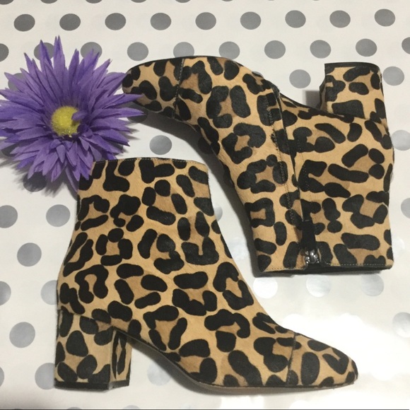 halogen leopard booties